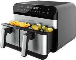 Cecotec Dubbele Airfryer XXL - 9 Liter - 8 Automatische Programma's - Krachtig 2800w Vermogen - Touchscreen - Sync Functie