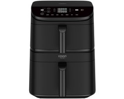 Cosori XXL Airfryer Turbo Tower - 10.8 liter inhoud - 2 manden apart in te stellen - 7 programma's
