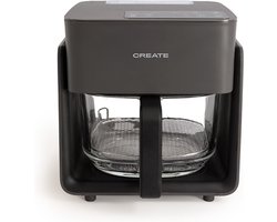 CREATE - Olievrije friteuse van 4,2 L met stoomfunctie - Zwart - AIR FRYER CRYSTAL