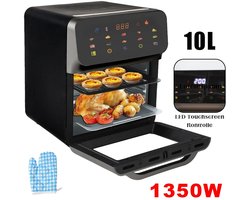 CS®- Airfryer- Airfryer oven- Heteluchtoven- 10 liter- 10 programma's- Led display- touchscreen