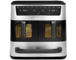 Cuisinart Tri Zone Airfryer & Oven 13,6 L - 9 Functies met Sync Cooking - Dubbele Heteluchtfriteuse (2 x 4,3L mand) & 5L Oven - PFAS-vrij – 3000W - Grijs