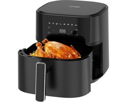 Dewelling XL 6,5 L Airfryer 625A – 1700 W heteluchtfriteuse met metalen binnenruimte, 8 programma’s en touchscreen– eenvoudig te reinigen
