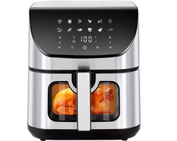 Digitale Airfryer XXL Hetelucht friteuse Sinaopus 8001-8L Grote Capaciteit voor 5 Personen-Snelle Opwarming-12 Voorgeprogrammeerde Functies-eenvoudig te reinigen-LED display