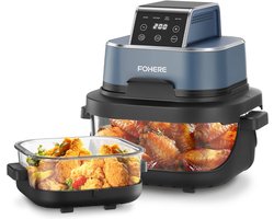 Draagbare Heteluchtfriteuse 4L met 2 Glazen Bakcontainers - 1500W