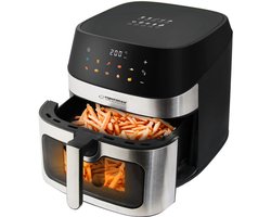 Esperanza Airfryer 8L – Heteluchtfriteuse zonder olie – 10 programma’s – Kijkvenster – Digitale bediening – Zwart