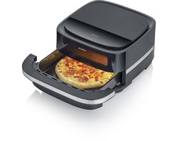FR 2464 Severin S-Fry Pizza & More - Airfryer - Hetelucht friteuse - Pizzaoven - 4 liter - Brede vorm - Kijkvenster
