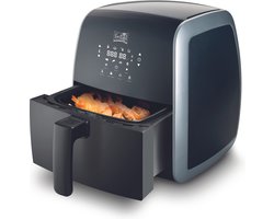 FRITEL Airfryer SnackTastic® 5804 - Heteluchtfriteuse - 3,2L - 1450W - 8 Programma's - 2 tot 5 Pers. - Digitaal Touchscreen - Soft Leder / Zwart Mat