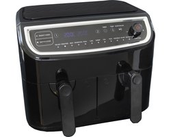 Gastronoma Airfryer - Dubbele Heteluchtfriteuse met laag vetgehalte - PFAS vrij - 18290006 - Zwart