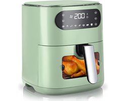Glitzerlife -Heteluchtfriteuse 6L – 7 Programma’s – Touchscreen – 1500W – Extra Stil – Groen