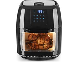 GOURMETmaxx Digitale Heteluchtfriteuse XXL - 9L Oven | Airfryers met timerfunctie, touchdisplay, draaispit, shaslikspiezen | Vetarm, energiebesparend frituren | 8 programma's, 1800 W