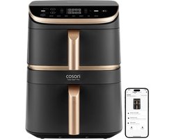 Grote Slimme Heteluchtfriteuse XL met Dubbele Mand 10,8L - Efficiënt en Snel Frituren