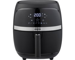 Inventum GF320HLD - Airfryer - Hetelucht friteuse - 3,2 liter - 8 automatische programma's - 80 tot 200 graden - PFAS vrij - 1300 watt - Zwart/RVS