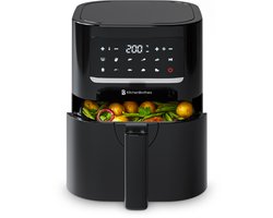 KitchenBrothers Airfryer - 1400W - 3,3L - Heteluchtfriteuse - 50ºC tot 200ºC - Compact - 10 Kookprogramma's - Zwart