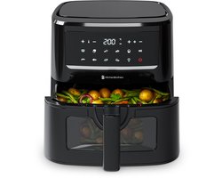 KitchenBrothers Airfryer XXL - 1800W - 7.5L - Heteluchtfriteuse - Dual Heating - 50ºC tot 200ºC - 10 Kookprogramma's - Zwart
