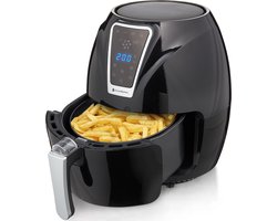 KitchenBrothers Mini Airfryer - 3,5 Liter - PFAS-Vrij - 1300W - 80ºC tot 200ºC - Kleine Heteluchtfriteuse voor 1, 2 en 3 Pesonen - Zwart