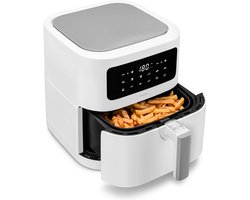 MEDION Heteluchtfriteuse E40 XL (frituurmand van 5,3 liter, 2.150 watt, 9 automatische programma's, bakfunctie, olievrij frituren, touch bedieningspaneel, LED-display)