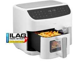 MEDION XXL Dubbele Airfryer P20 - 2 zones - 8,7 L - 2600 W - Wit