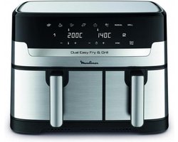 Moulinex Dual Easy Fry & Grill YY5233FB - Airfryer - 8 L - 2450 Watt