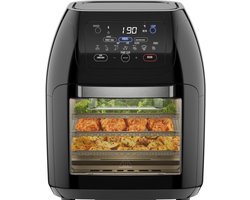 Nexvo® Airfryer xl - Airfryer xxl - Heteluchtfriteuse - Zwart- 31cm x 31cm x 38cm