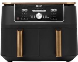 Ninja AF400EU Dubbel 9,5 l Vrijstaand 2470 W Heteluchtfriteuse Zwart