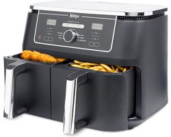 Ninja Foodi AF400EU Dubbele Airfryer XXL - Twee Kookvakken - 9.5 Liter - 2470 Watt - Dual Zone Technologie