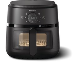 Philips 2000 Series Airfryer - NA230/00 - Kijkvenster - RapidAir - 6.2L - Tot 5 Personen - Zwart
