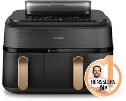 Philips 5000 series NA552/00 - Dubbele heteluchtfriteuse - 9L - 2750W - Zwart