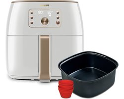 Philips Premium Series Airfryer XXL - HD9870/20 - Smart Sensing - 7.3L - Tot 6 Personen - Wit