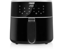 Princess Digitale Airfryer XL 182244 - 6 liter - Groot - PFAS vrij - Heteluchtfriteuse - Zwart - Digital Touchscreen - 8 Automatische Programma's - Inclusief in hoogte verstelbaar Grillrack