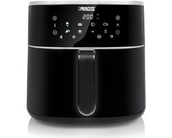 Princess Digitale Airfryer XXL 182254 - 8 liter - Extra Groot - PFAS vrij - Heteluchtfriteuse - Inclusief in hoogte verstelbaar Grillrack - Digital Touchscreen - 8 Automatische Programma's - 1800W - Zwart