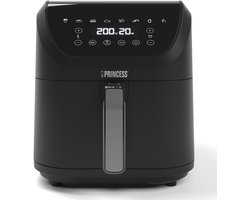 Princess Digitale Airfryer XXL 182256 - SlimFry Airfryer - Slank ontwerp - 8 liter - PFAS vrij - Heteluchtfriteuse - Digital Touchscreen - 8 Automatische Programma's - 2000W - Zwart - Ideaal voor kleinere keukens of beperkte aanrechtruimte