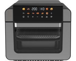 Royal Swiss® GLA-1501 – Airfryer Oven 15L XXL – Heteluchtfriteuse – 9 Programma’s – 1800 Watt – PFAS vrij – Digitale Display – 80 tot 220°C – Timer 90 min – Inclusief Accessoires