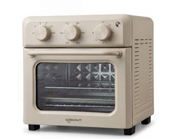 Safecourt 6-in-1 Airfyer oven - 100% PFAS-vrij - 6 programma’s - 80 tot 230 graden - Airfryer, bakken, roosteren, toasten, grillen & opwarmen - Beige