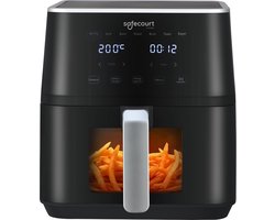 Safecourt Kitchen Airfryer XXL - Heteluchtfriteuse - 1800W - 7L Inhoud - 40ºC tot 200ºC - Zwart