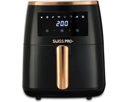 Smart Airfryer 6.5 L van Swiss Pro+ - 1500W - Zwart/rose goud