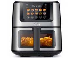 Solis Airfryer Air Fry & Dry XL - Multifunctionele Heteluchtfriteuse - 40 tot 230 Graden - 7.5L - 10 Verschillende Programma's - Zwart