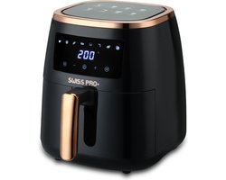 Swiss Pro+ Airfryer SP-AF6.5L.BG airfryer XXXL - Intelligente Heteluchtfriteuse Digitaal- 6.5 L - XXXL 1500W Black/rose gold