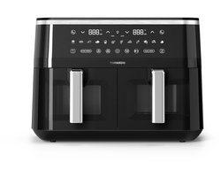 Tornado TAFT-1000-GS - Airfryer - Dubbele mand - 9l - 3100W - Heteluchtfriteuse - Zwart