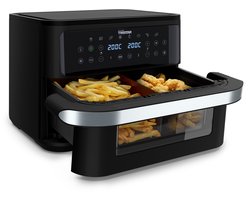 Tristar Airfryer FR-9432 - 10L - Dual Zone Flex - Kijkvenster - 8 voorprogramma's - Snackverdeler - 2800W