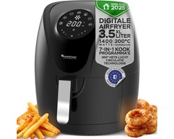 TurboTronic AF9D Digitale Airfryer - Heteluchtfriteuse - 3,5 Liter - Zwart/Zilver
