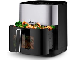 Ufesa Phoenix 6L Enkel Vrijstaand 1800 W Heteluchtfriteuse Zwart, Roestvrijstaal
