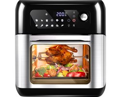 Uten TXG-TM10L - Airfryer Oven - Hetelucht friteuse - 13 liter - 12 Programma's | Incl. Ontdooiingsprogramma - 5 Accesoires - 25 tot 200°C - 1500 watt - Zwart