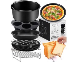 VAIVE Heteluchtfriteuse Accessoires Set - Geschikt voor alle Airfryer XL en XXL - ⌀ 20 cm