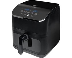 VIVAX Digitale Airfryer DFA-617DB - 6 liter - PFAS vrij - Groot - Heteluchtfriteuse - Zwart - Digital Touchscreen - Inclusief in hoogte verstelbaar Grillrack