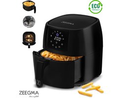 Zeegma Knapper - Heteluchtfriteuse - Airfryer 1400W - Tot 200°C in 60 seconden - 4,5L Kom