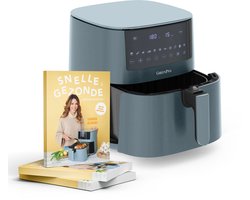 Zomerdeal: XXL Air Fryer 7,2 L Smokey Blue + Sandra’s snelle en gezonde Air Fryer-recepten