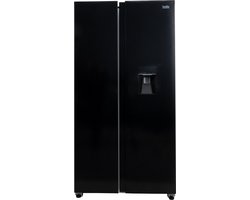 Bella BSBS-455.1WBE - Amerikaanse koelkast - Waterdispenser - Display - No Frost - 439 Liter - Zwart