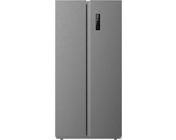 Cecotec Bolero CoolMarket SBS 430 Dark E, Vrijstaand, Amerikaanse deur, Zilver, 2 deur(en), Touch, Op de deur