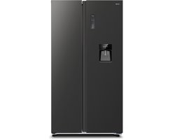 CHiQ CSS530NGDE - Amerikaanse Koelkast - 525 L - No Frost - 4 L Waterdispenser - Digitaal LED Display - Inverter Compressor - Snelvriezen tot -32℃ - 12 jaar garantie op compressor - 2026 Nieuw