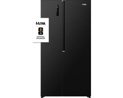 ETNA AKV5178ZWA - Amerikaanse koelkast - No-Frost - 186 cm hoog - 544 liter - Energielabel E - Invriesvermogen 10 kg/24u - Geluidsniveau 39 dB - LED Display - SuperCool - FastFreeze - Deuralarm - Interter Compressor - Multi Airlfow - Energy Saving